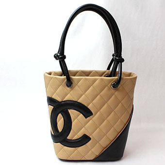 CHANEL シャネル カンボンライン コピー A25166 スモール トートバック ハンドバック ベージュ ブラック